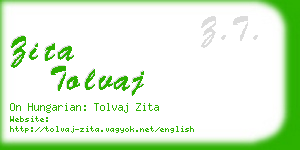 zita tolvaj business card